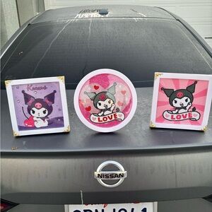 ✨Sanrio 3-Piece Art: Kuromi Handmade Rhinestone Art with Frame✨(sold separately)